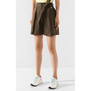 Golden Goose Bella Spa High Waisted Belted Shorts Green